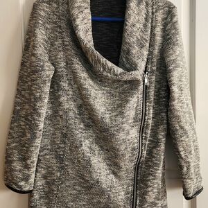 Stella & Dot Charcoal and Light Gray Cowl Neck Sweater